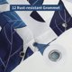 thumbnail image 5 of Cortina de Ducha Floral Azul con 12 Ganchos, Cortinas de Ducha de poliéster Impermeables, Polisilicio, Lavable a máquina, Secado rápido, 180x180cm para bañera o baño, 5 of 5