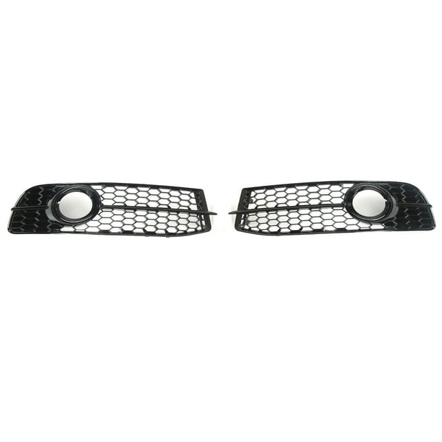 4F0807681Q01C, Left Right ABS Glossy Black Heat Resistant Front Foglight Grille For Car