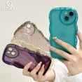 thumbnail image 2 of Funda de TPU suave ondulada y rizada transparente para iPhone 14 13 12 11 Pro Max X XR XS Love Heart Camera, funda de silicona con forma de caramelo Tan Jianjun unisex, 2 of 2
