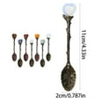 thumbnail image 3 of Mupvlun Natural Heart Spoon - Long Handle, Food-Grade, Suitable for Ice Coffee/Dessert/Stirring, Unique Gift Dark Blue, 3 of 9