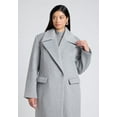 thumbnail image 3 of ELOQUII Women's Plus Size Textured Long Coat, 3 of 4