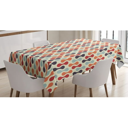 

Abstract Tablecloth Mixed Pattern with Retro Ethnic Geometric Figures and New Stylish Forms Picture Rectangular Table Cover for Dining Room Kitchen 60 X 90 Inches Multicolor by Ambesonne