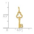 thumbnail image 5 of Auriga Fine Jewelry 14K Yellow Gold Key Letter B Initial Charm for Women, 5 of 6