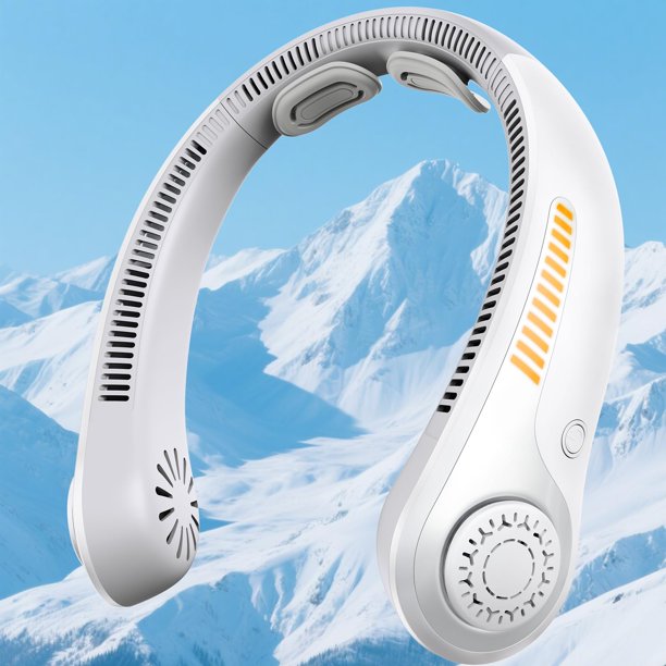 Ventilador de cuello AUIIAH, pulsera portátil recargable con USB-C de 5 velocidades
