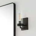 thumbnail image 4 of JONATHAN Y Harper 4.5" 1-Light Modern Farmhouse Iron/Glass LED Sconce, Oil Rubbed Bronze/Clear (Set of 2), 4 of 8
