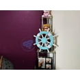 thumbnail image 2 of Nagina International Nautical Rusitc Ocean Blue Antique Deocorative Ship Wheel - Pirate Home Decor Wall Hanging Gifts (42 Inches), 2 of 6