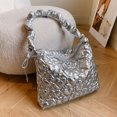 thumbnail image 1 of Bolso de mano informal para mujer, bolso bandolera de invierno de gran capacidad con patrón de corazón suave, 1 of 8
