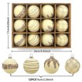 thumbnail image 2 of Christmas Ball Ornaments 12 Pcs 2.36" Shatterproof Christmas Tree Decorations Xmas Tree Christmas Ornaments Balls with Hanging Loop for Halloween Wedding Holiday Party Wreath Home Decor, 2 of 6