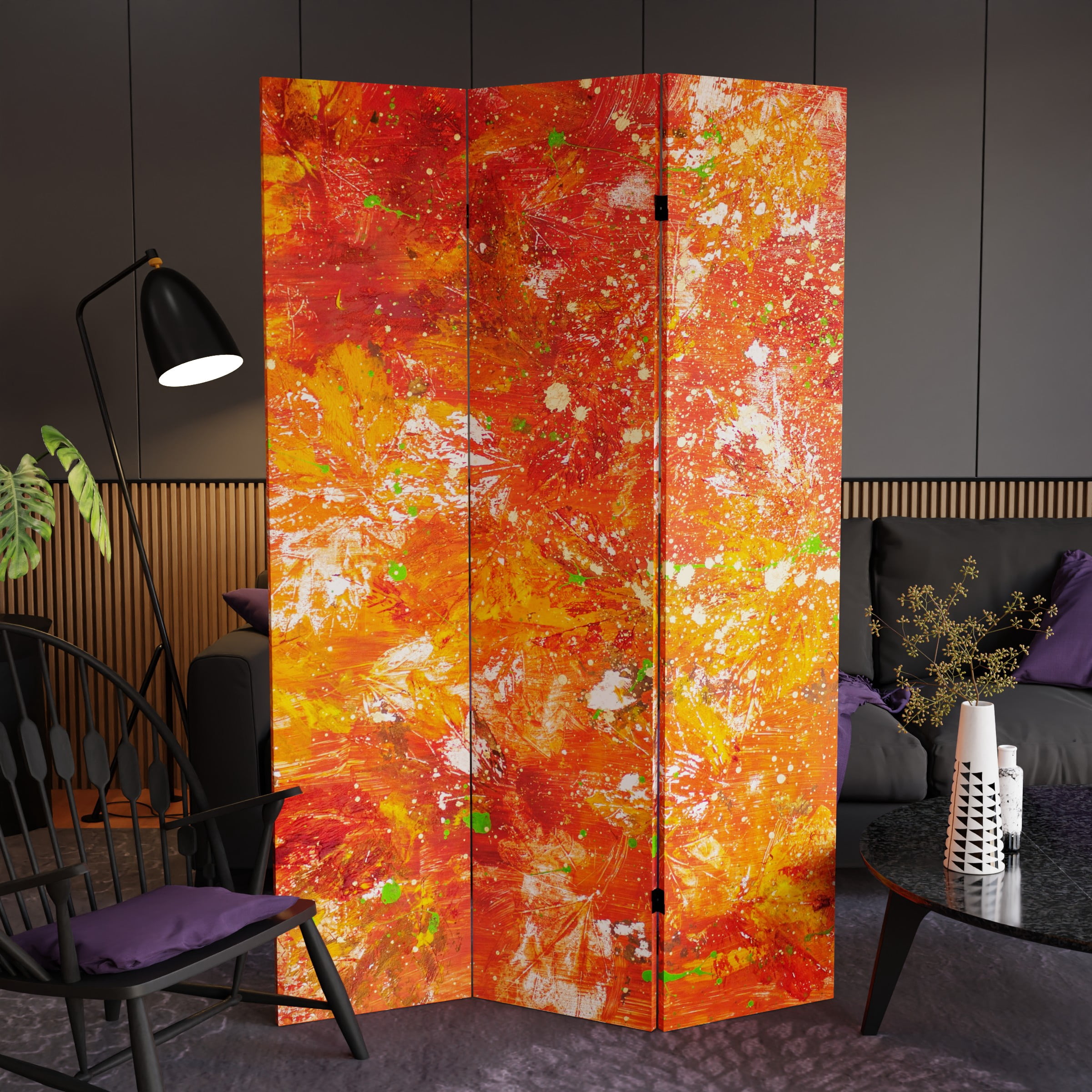 6 ft. Tall Double Sided Transcendence Canvas Room Divider