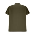 thumbnail image 6 of Rvwovn Men's Linen Cotton Henley Shirts - Summer Casual Beach Vacation Basic Solid T-Shirt, 6 of 6
