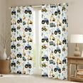 thumbnail image 2 of Castle Fairy Cartoon Truck Blackout Curtains Set of 2 (52x84 Each),Construction Vehicles Window Curtains,Tractor Excavator Curtains and Drapes,Breathable Kawaii Home Decor, 2 of 6