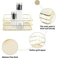 thumbnail image 5 of CATPAN Desktop Metal Storage Basket, Gold Grid Storage Tray Small Wire Baskets Fruit Basket Metal Organizer Tray Home Decoration Ornaments, 6.7 x 4.7 x 2.4in, 5 of 9