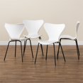 thumbnail image 3 of Baxton Studio Jaden Modern & Contemporary Dining Chair, White (Set of 4), 3 of 7