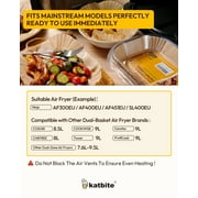 Katbite Air Fryer Liners, 100PCS, 8x5.5 Inch, Disposable Rectangle Basket Liners for Easy Cleanup