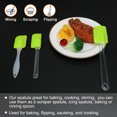 thumbnail image 1 of 3pcs Kitchen Cooking Flexible Silicone Spatula Set Heat Resistant Turner Scraper Baking Utensils Green, 1 of 7