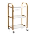 thumbnail image 3 of Carro rodante con ruedas Carro de almacenamiento con ruedas Organizador Carro rodante Carro para dormitorio Hogar Dormitorio Baño Restaurante Oro, 3 of 8