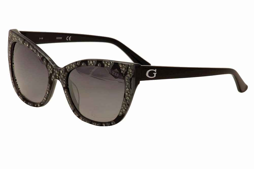 GUESS Guess Women's GU7438 GU/7438 05B Black/Grey/Silver Cat Eye