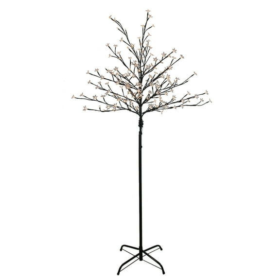 Northlight LED Lighted Cherry Blossom Artificial Flower Tree - 6' - Warm White