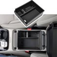 thumbnail image 1 of Bandeja organizadora de consola central compatible con accesorios híbridos, solo transmisión automática, caja de almacenamiento secundaria con reposabrazos, color negro, 1 of 5