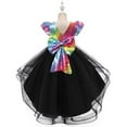 thumbnail image 3 of RUTAYY Children Girls Dress Round Neck Sparkly Sequins with Detachable Train Performance Party Gown Holiday Chic Dresses, 3 of 4