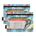 thumbnail image 5 of FORMRS 2 Pack Pencil Pouch for 3 Ring Binder with Clear Window Zipper Case, Easter Bunny Pattern, 5 of 6
