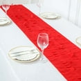 thumbnail image 2 of Efavormart 12"X108" Red 3D Leaf Petal Taffeta Fabric Table Runner, 2 of 11