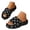 Black, variant on Women's Denim Cloth Platform Slides Washed Cotton Plaid Slip on Walking Sandals Wide Width Summer Arch Support Shoes Blue Size 8