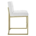 thumbnail image 4 of Modway Privy Counter Stool Upholstered Fabric Set of 2 in Gold White, 4 of 8