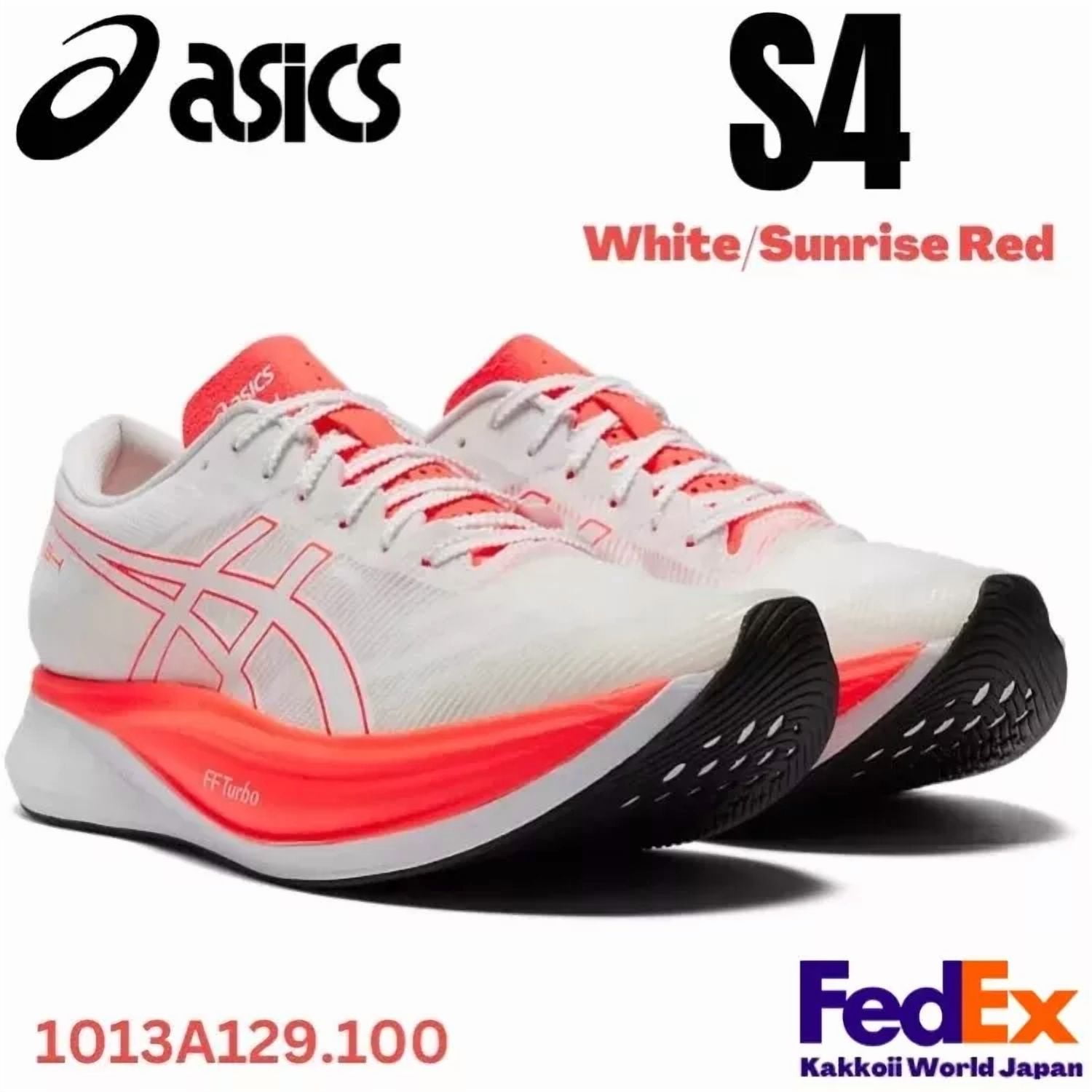 ASICS Running Shoes S4 White/Sunrise Red 1013A129.100 UNISEX 2024
