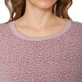 thumbnail image 4 of Mondetta Women's Lightweight Printed Sweatshirt Pullover Top (Elderberry, XS), 4 of 4