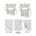 thumbnail image 5 of Grey Brown Botanical Swag Kitchen Curtains Sets for Windows 24 Inch Length, Watercolor Summer Leaf Spring Short Window Curtain Panels Swags Valances and Tiers 3 Piece Set for Cafe/Dining Room, 5 of 5