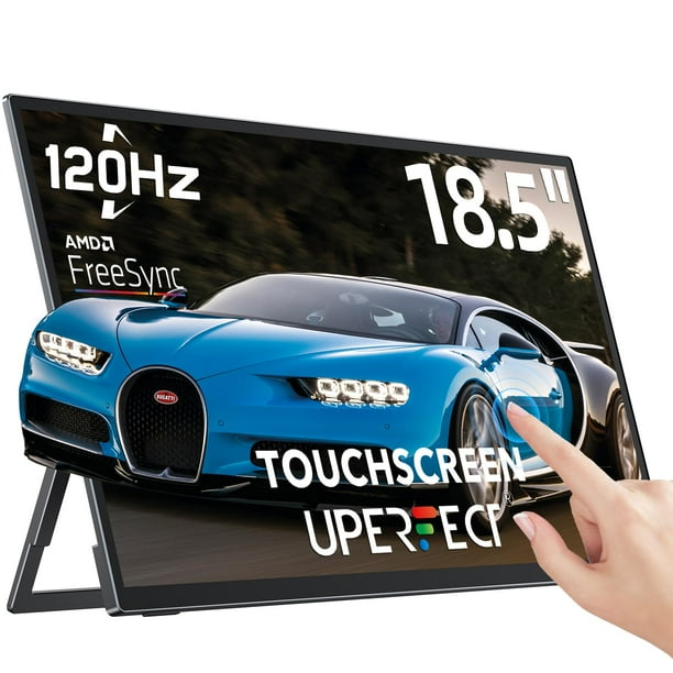 Monitor UPERFECT con pantalla táctil portátil de 18,5 pulgadas, 120 Hz, UHD FreeSync