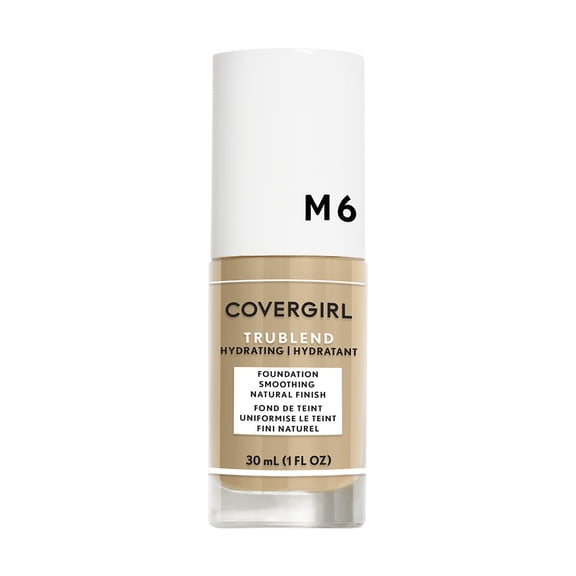 COVERGIRL TruBlend Hydrating Foundation, dewy finish, lasts all day, lightweight, oil-free formula, blurring imperfections, 100% Cruelty-Free