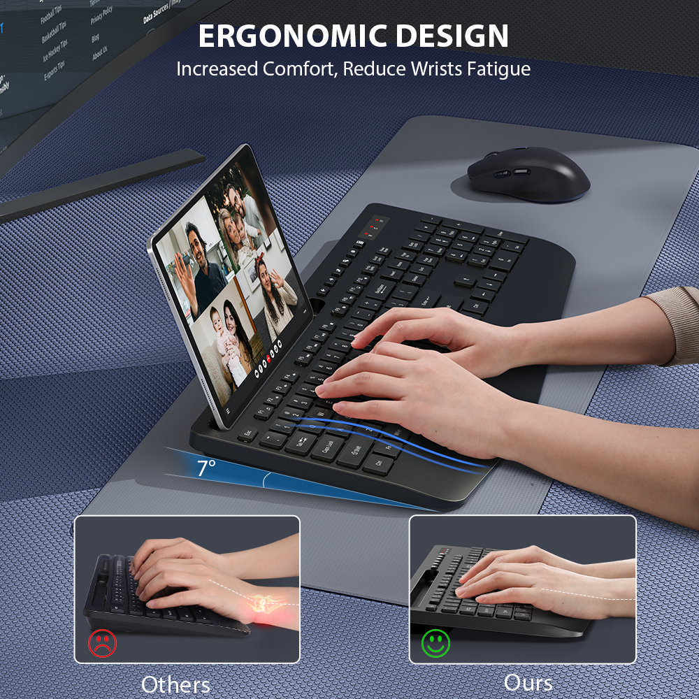 Wagpak Wireless Keyboard and Mouse Combo with Wrist Rest photo 7