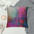 thumbnail image 2 of COMIO  Art Abstract Throw Pillow Case Cushion Covers Bright Fuchsia, Magenta, Pink, Red, Yellow, Green and Blue for Couch Bed Sofa Car Waist, 2 of 5