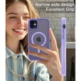 thumbnail image 7 of for iPhone 12 / 12 Pro Case Compatible with MagSafe, Translucent Matte Shockproof Phone Case Cover - Purple, 7 of 7