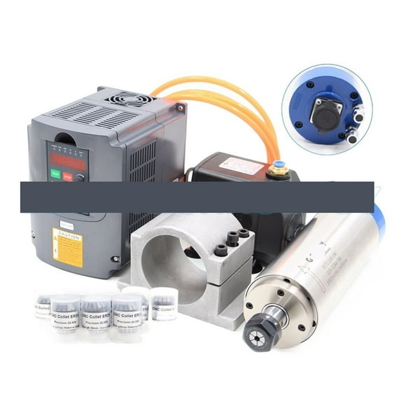 2.2kw ER20 Water Cooled Spindle Kit CNC Spindle Motor 80*230 Inverter 80mm Bracket Water Pump Collets ,Widely Used