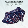 thumbnail image 2 of Xecao Red White Blue Fireworks 1 Print Men and Women Night Reflective Hat Runner Cap Visor Bucket Hat Boonie Cap, 2 of 6