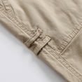 thumbnail image 4 of PEASKJP Mens Shorts Mens Shorts Casual Drawstring Zipper Pockets Elastic Waist (Khaki,3XL), 4 of 5