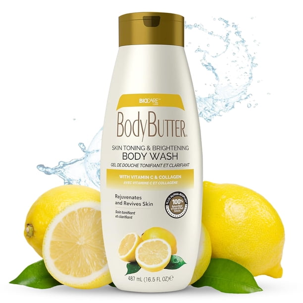 Gel de baño con vitamina C y colágeno Biocare: solución definitiva para iluminar y tonificar, ideal para hombres y mujeres, mejora la piel e hidrata, apto para todo tipo de piel, sin sulfato, 16,5 oz