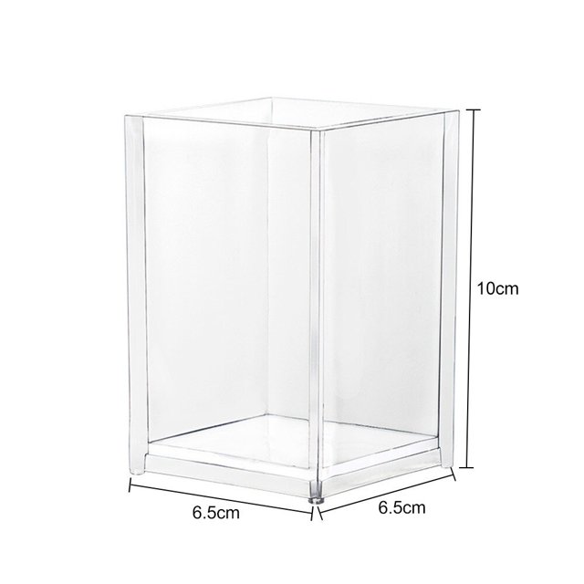 Caja de almacenamiento para brochas de maquillaje, organizador de mesa, transparente, acrílico, 3 agujeros