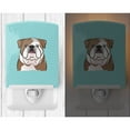thumbnail image 2 of Checkerboard Blue English Bulldog Ceramic Night Light, 2 of 2