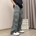 thumbnail image 2 of Dagugfen Pantalon Cargo pour Hommes, Jambe Droite, Pleine Longueur, Coupe Ample, Pantalon de Randonnée Extérieur avec Multiples Poches, 2 of 3