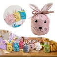 thumbnail image 2 of 4 Pcs Easter Bunny Candy Drawstring Bags Velvet Cute Rabbit Ears Face Treat Bags Bunny Candy Goodie Favor Bag for Easter Party Egg Hunt Stuffer Basket Holiday Decoration, 2 of 9