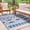 Blue Red, variant on Waterproof Reversible Outdoor Rug, Plastic Straw Patio Camping Mat, 4'x6'