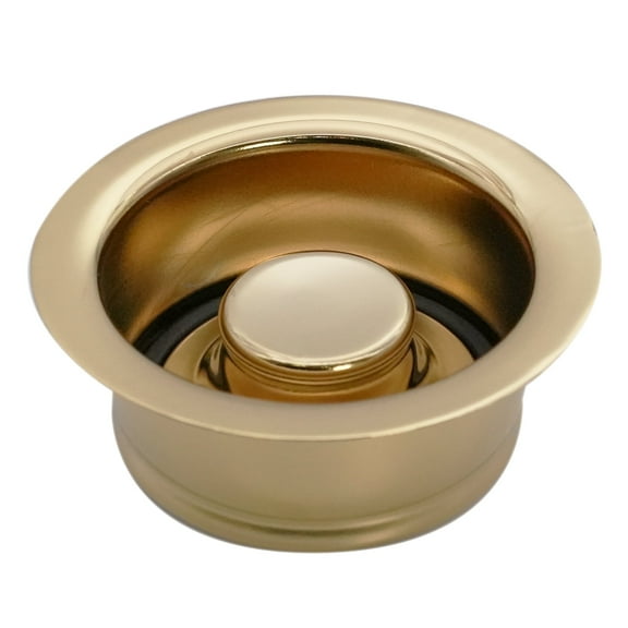 Westbrass Kitchen Sink Waste Disposal Drain Flange and Stopper, Polished Brass