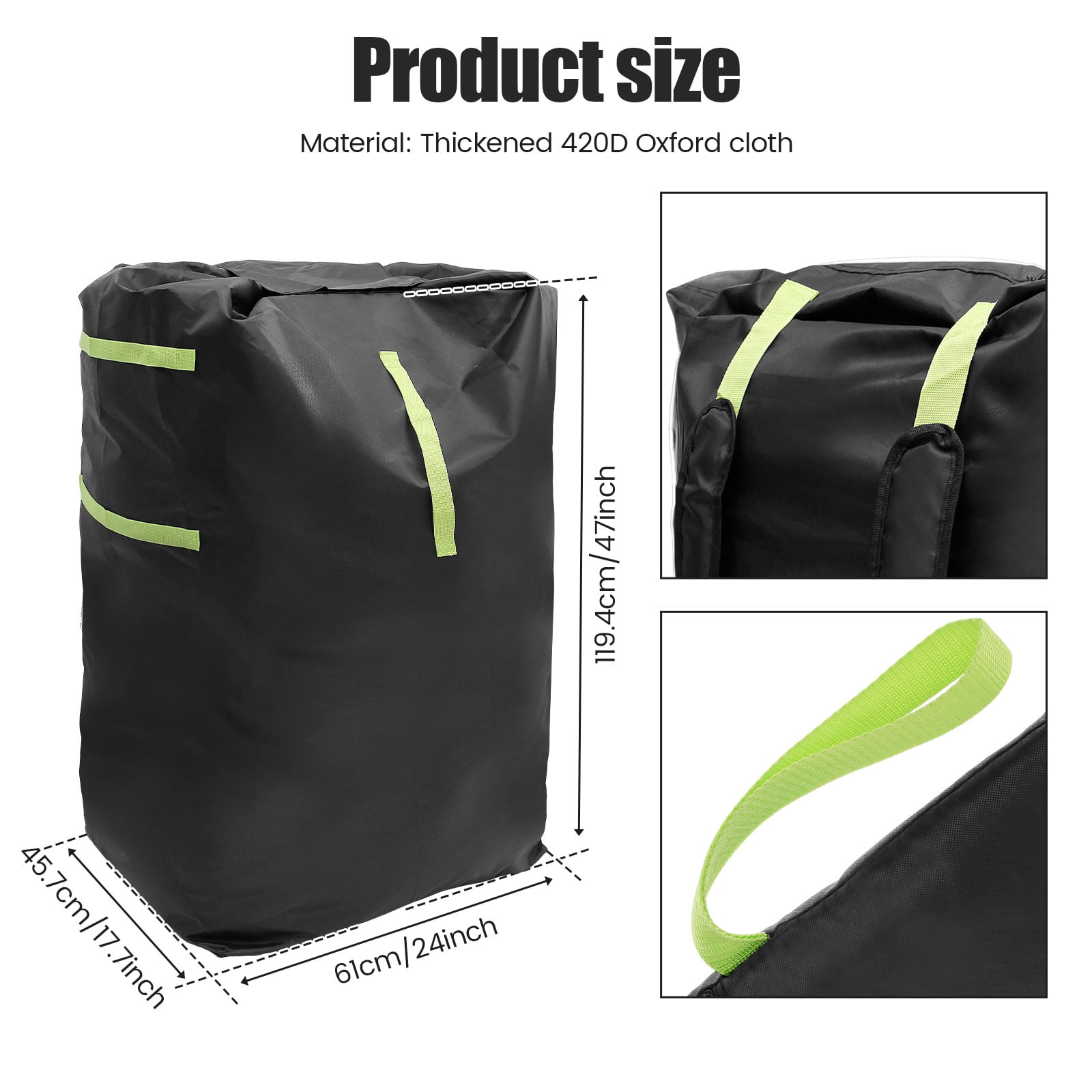 Stroller Bag 47 Inch 420D Oxford Cloth Gate Check Stroller Bag Waterproof Stroller Travel Bag Large Stroller Cover Bag Stroller Travel Cover with Adjustable Strap