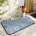 thumbnail image 3 of 2 Pack Washable Rubber Bohemian Vintage Floral Dish Drying Mats for Kitchen Counter Home Large Coffee Bar Pad Accessories and Decor for Utensils Stemware (2pcs 19.5''x12''), 3 of 6