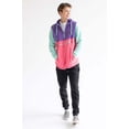 thumbnail image 2 of Ragstock Cotton Candy Color Blocked Polar Fleece Hoodie, 2 of 4