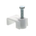 thumbnail image 3 of Secure Cable Ties 8.5mm White Flat Nail Cable Clip - 100 Pack, 3 of 9